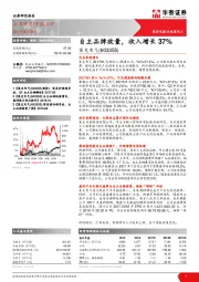 自主品牌放量，收入增长37%