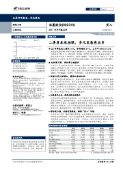 2017年半年报点评：二季度表现抢眼，多元发展亮点多