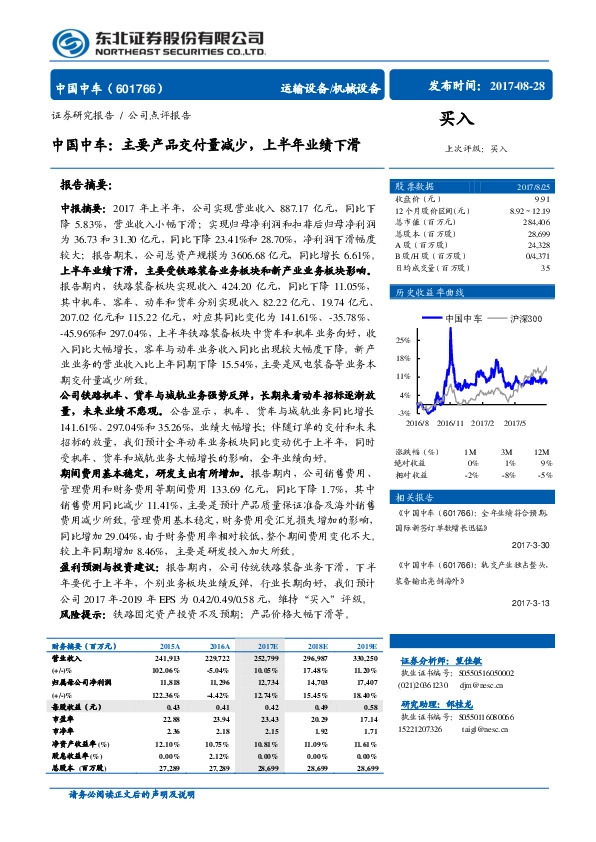 主要产品交付量减少，上半年业绩下滑