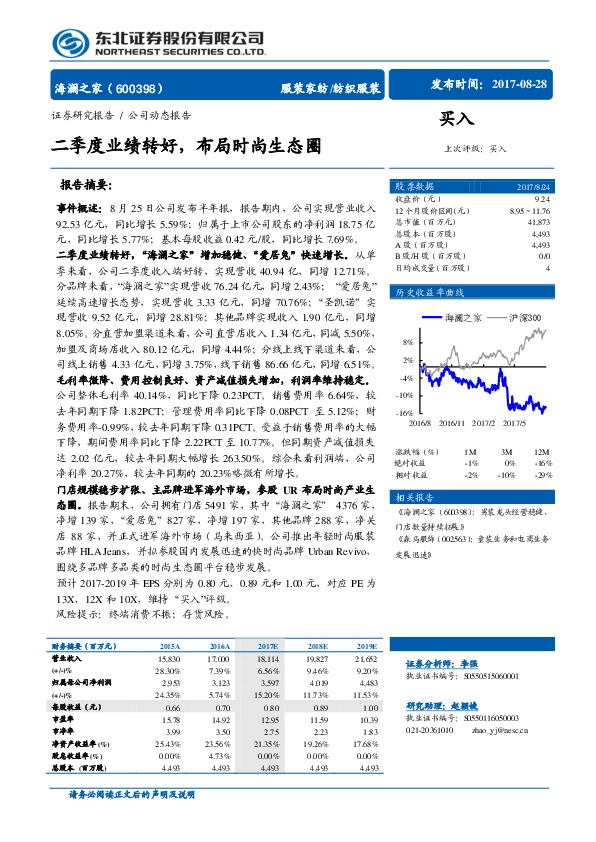 二季度业绩转好,局时尚生态圈
