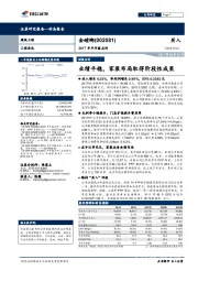 2017年半年报点评：业绩平稳，家装布局取得阶段性成果