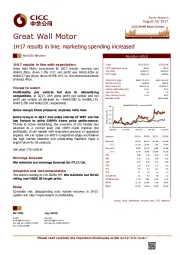 1H17 results in line; marketing spending increased