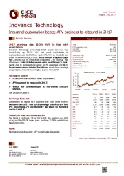 Industrial automation beats; AFV business to rebound in 2H17
