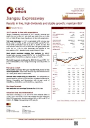 Results in line, high dividends and stable growth; maintain BUY