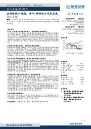 业绩略低于预期，海外+维保助力未来发展