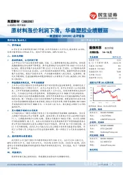 点评报告：原材料涨价利润下滑，华森塑胶业绩靓丽