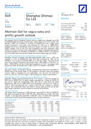 Maintain Sell for vague sales and profits growth outlook