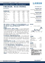 2017年中报点评：业绩表现亮眼，综合实力保持领先