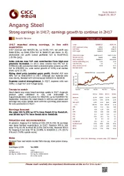 Strong earnings in 1H17; earnings growth to continue in 2H17