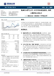 半年报点评：氯碱行业景气上行，公司中报业绩高增长，期待土壤修复业务发力