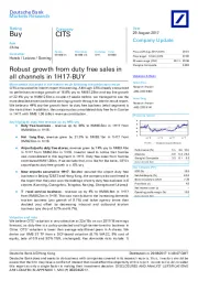 Robust growth from duty free sales in all channels in 1H17-BUY