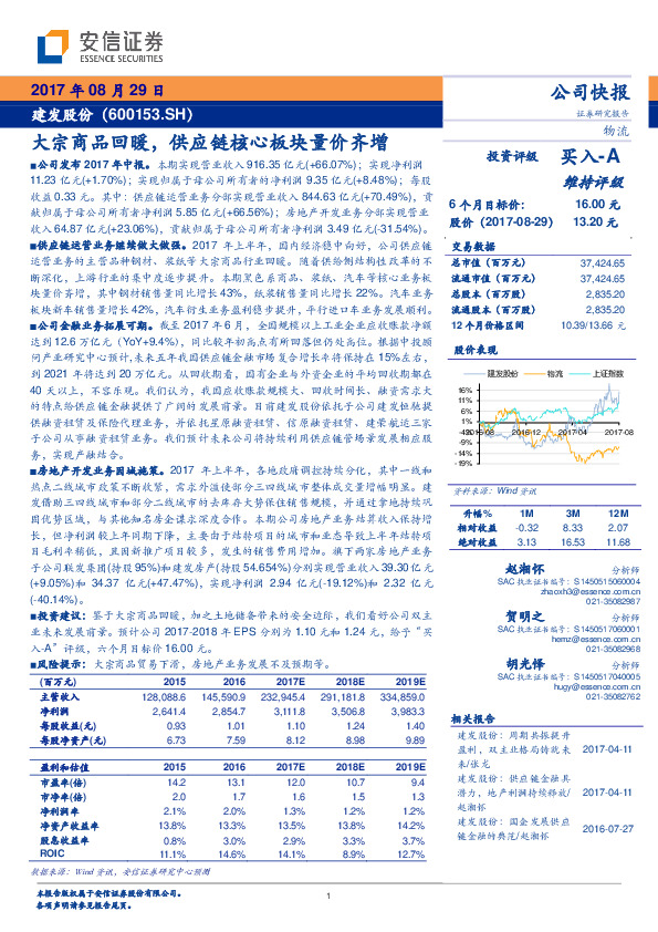 大宗商品回暖，供应链核心板块量价齐增