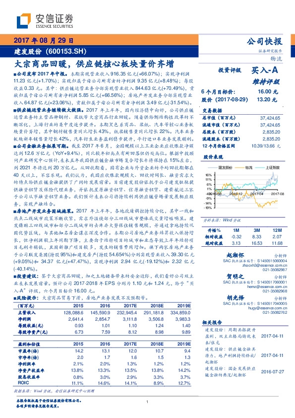 大宗商品回暖，供应链核心板块量价齐增
