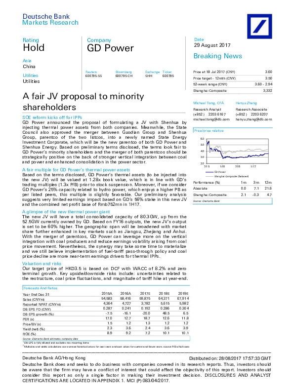 A fair JV proposal to minority shareholders