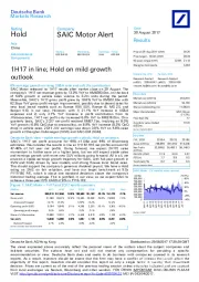 1H17 in line; Hold on mild growth outlook