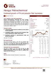 Continued growth in PTA and polyester fiber businesses