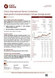 Rapid growth of container/transport; full-year earnings secured