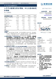 上半年业绩增长符合预期，四大业务战略更加明晰