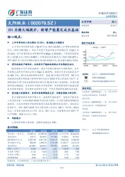 H1业绩大幅提升，新增产能奠定成长基础