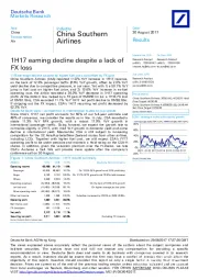 1H17 earning decline despite a lack of FX loss