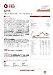 1H17业绩符合预期,环保业务持续放量