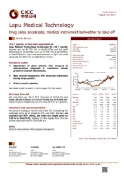 Drug sales accelerate; medical instrument bellwether to take off