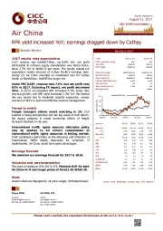 RPK yield increased YoY;earnings dragged down by Cathay