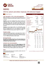 GP/t for cement and clinker improved, GFA delivered slipped