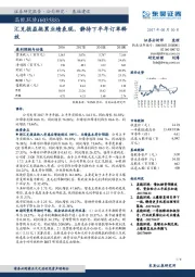 汇兑损益拖累业绩表现，静待下半年订单释放