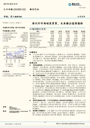 海内外市场硕果累累，未来精品值得期待