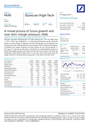 A mixed picture of future growth and near term margin pressure; Hold