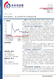 净利高增长，关注品牌升级下的渠道拓展