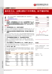上港集团点评报告：盈利多元化，业绩主要在下半年释放，给予增持评级