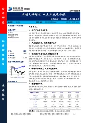 半年报点评：业绩大幅增长 双主业发展启航