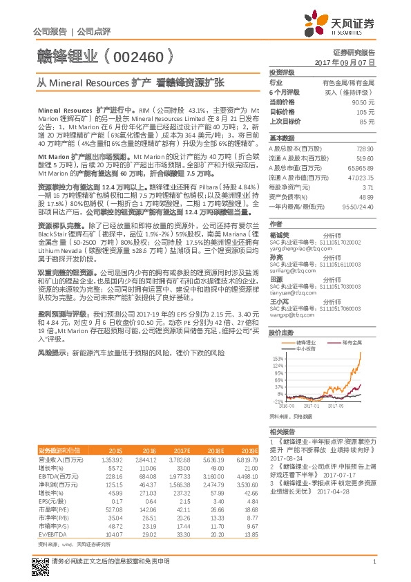 从Mineral Resources扩产看赣锋资源扩张