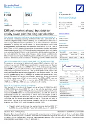 Difficult market ahead, but debt-to-equity swap plan holding up valuation