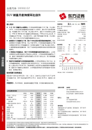 SUV销量月度持续环比回升