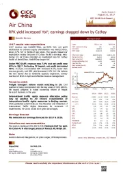 RPK yield increased YoY; earnings dragged down by Cathay