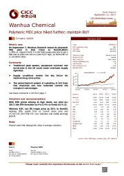 Polymeric MDI price hiked further; maintain BUY