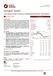 Corn prices to rise, driven by increasing demand for fuel ethanol