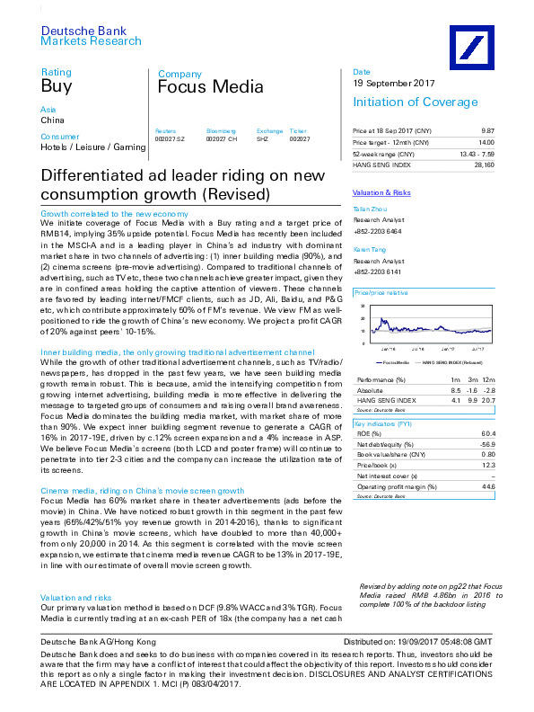 Differentiated ad leader riding on new consumption growth (Revised)
