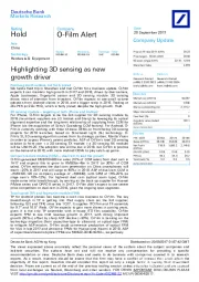 Highlighting 3D sensing as new growth driver