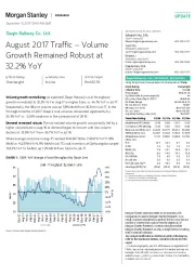 August 2017 Traffic – Volume Growth Remained Robust at 32.2% YoY