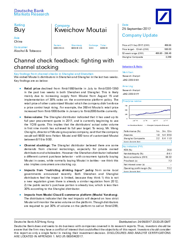 Channel check feedback: fighting with channel stocking