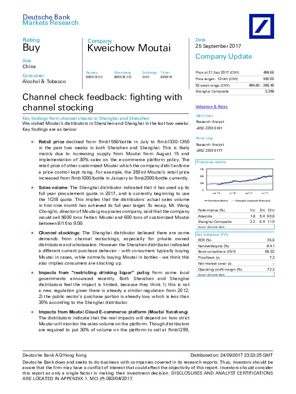 Channel check feedback: fighting with channel stocking