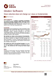 Share reduction does not change our views on fundamentals