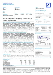 SZ factory visit: ongoing UPS market share expansion