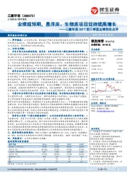 2017前三季度业绩预告点评:业绩超预期,悬浮床、生物质项目促持续高增长