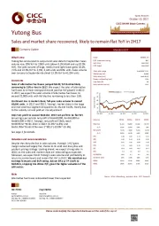 Sales and market share recovered, likely to remain flat YoY in 2H17