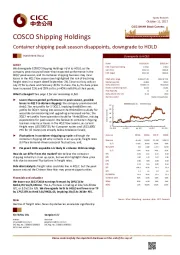 Container shipping peak season disappoints, downgrade to HOLD